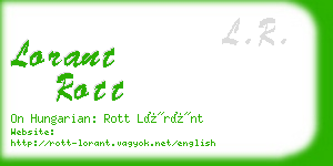 lorant rott business card